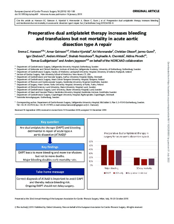 Impact Of Anemia And Dual Antiplatelet Therapy On Mortality In – WDXMU