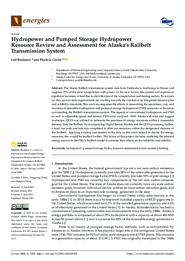 (PDF) Hydropower and Pumped Storage Hydropower Resource Review and ...