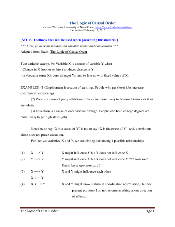 (PDF) The Logic of Causal Order