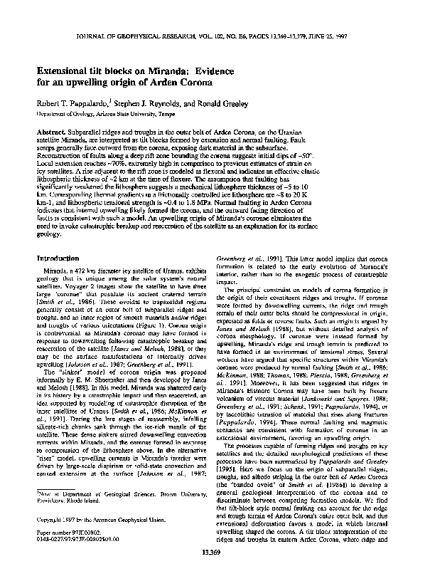 (PDF) Extensional tilt blocks on Miranda: Evidence for an upwelling ...