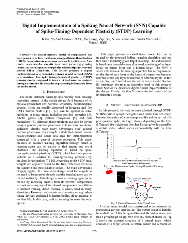 (PDF) Digital implementation of a spiking neural network (SNN) capable ...