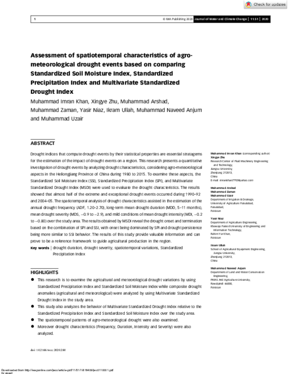 (PDF) Assessment of spatiotemporal characteristics of agro ...
