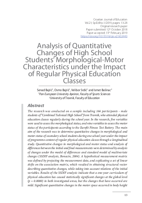 (PDF) Analysis of Quantitative Changes of the High School Students ...