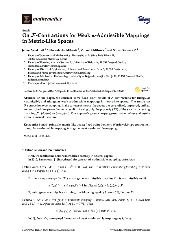 (PDF) On \({\mathcal{F}}\)-Contractions for Weak α-Admissible Mappings ...