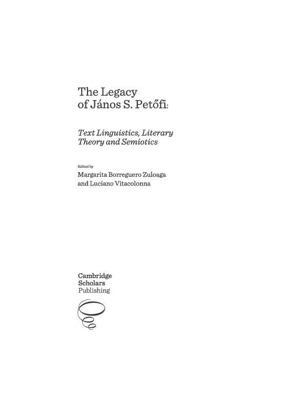 (PDF) The Pragmatics in János S. Petőfi's Text Theory and the Cultural ...