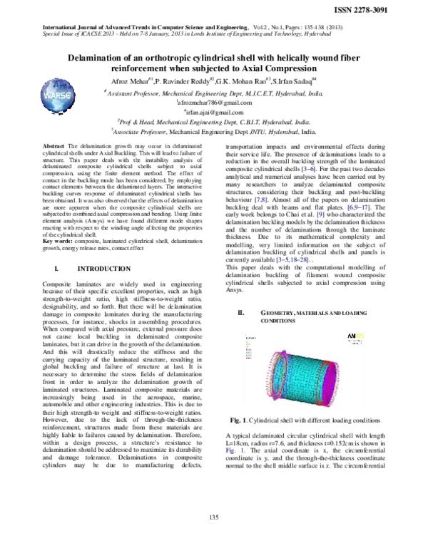 (PDF) Delamination of an orthotropic cylindrical shell with helically ...