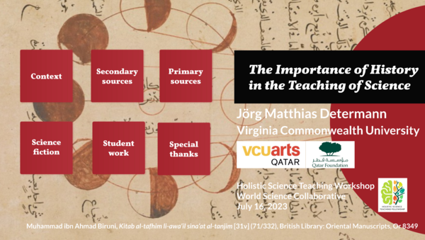 (PDF) The Importance of History in the Teaching of Science