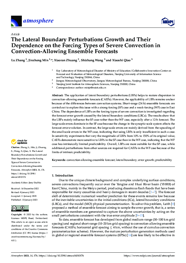 (PDF) The Lateral Boundary Perturbations Growth and Their Dependence on ...