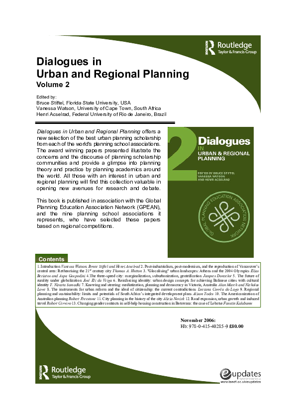 (PDF) Dialogues in Urban and Regional Planning, volume 2
