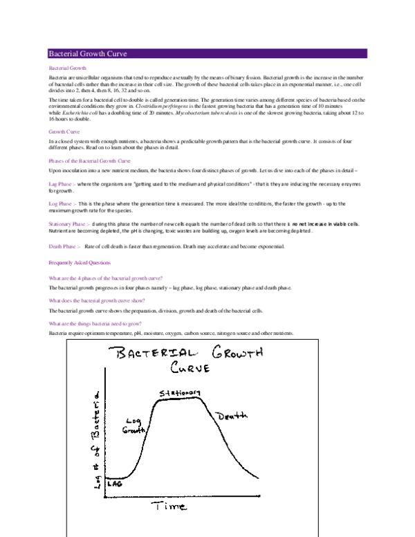 (PDF) Bacterial Growth Curve