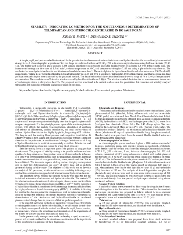 (PDF) A Stability-Indicating LC Method for the Simultaneous ...