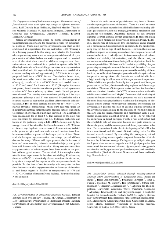 (PDF) 104. Cryopreservation of hollow muscle organs: The survival rate ... - Frozen-Thawed Snake Ratio And Swine Performance Evaluation And Management