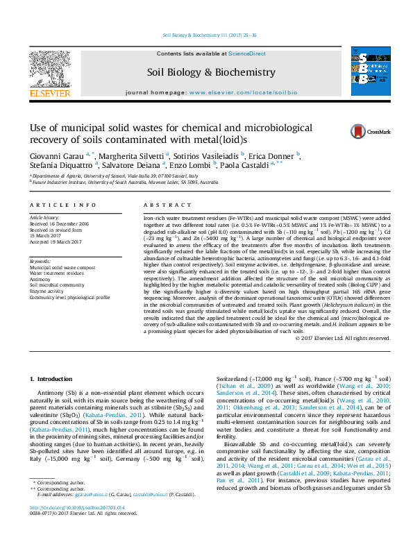 (PDF) Use of municipal solid wastes for chemical and microbiological ...
