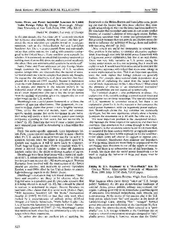 (PDF) States, Firms, and Power: Successful Sanctions in United States ...