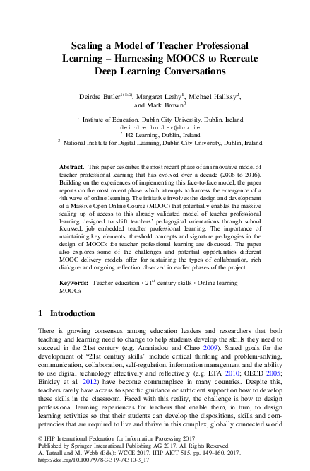 (PDF) Scaling a Model of Teacher Professional Learning – Harnessing ...