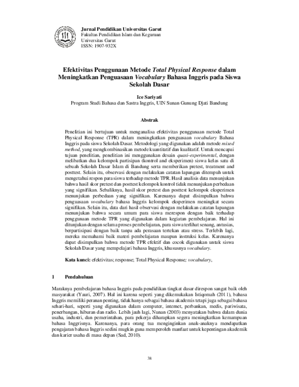  pdf efektivitas penggunaan metode total physical response dalam
