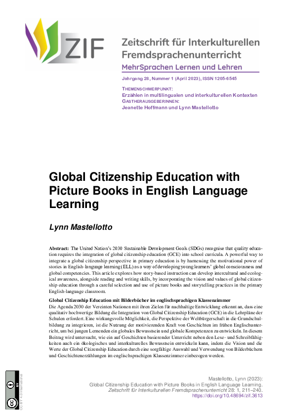 (PDF) Global Citizenship Education with Picture Books in English ...