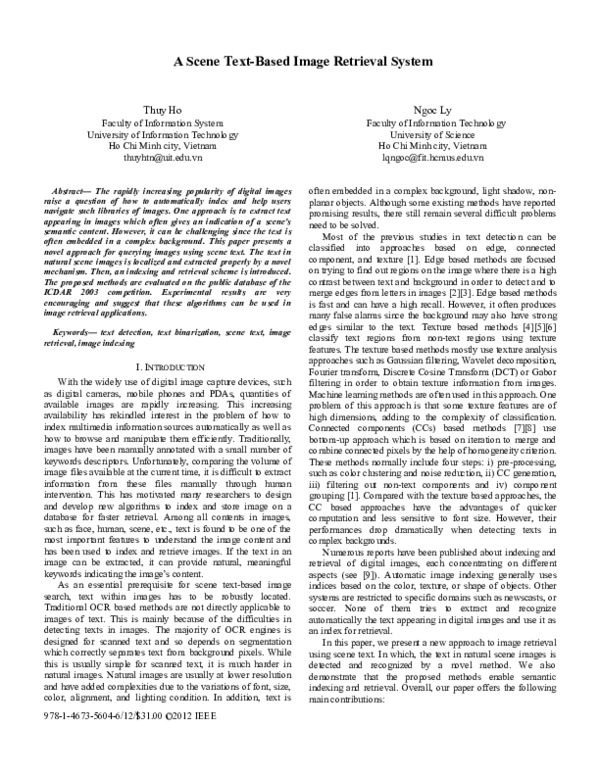 (PDF) A scene text-based image retrieval system