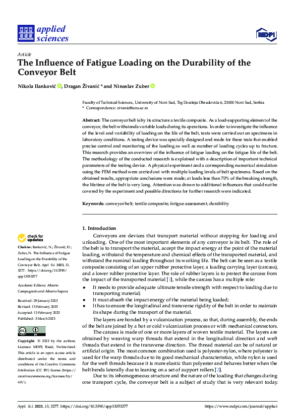 (PDF) The Influence of Fatigue Loading on the Durability of the ...