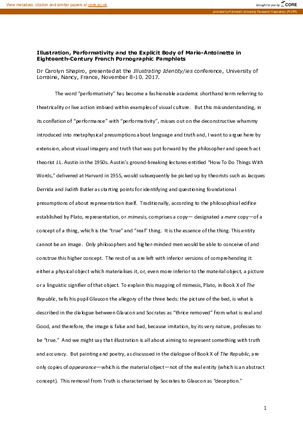 (PDF) Illustration, Performativity and the Explicit Body of Marie