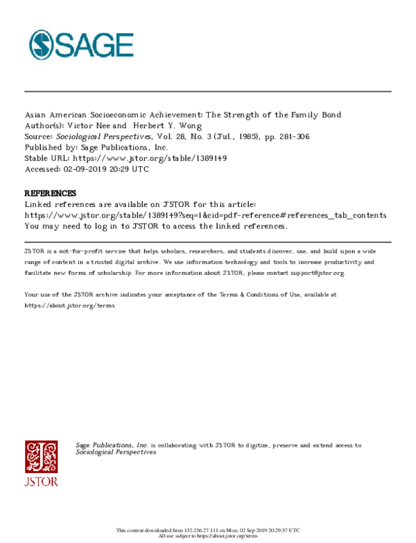 Asian American Socioeconomic Achievement