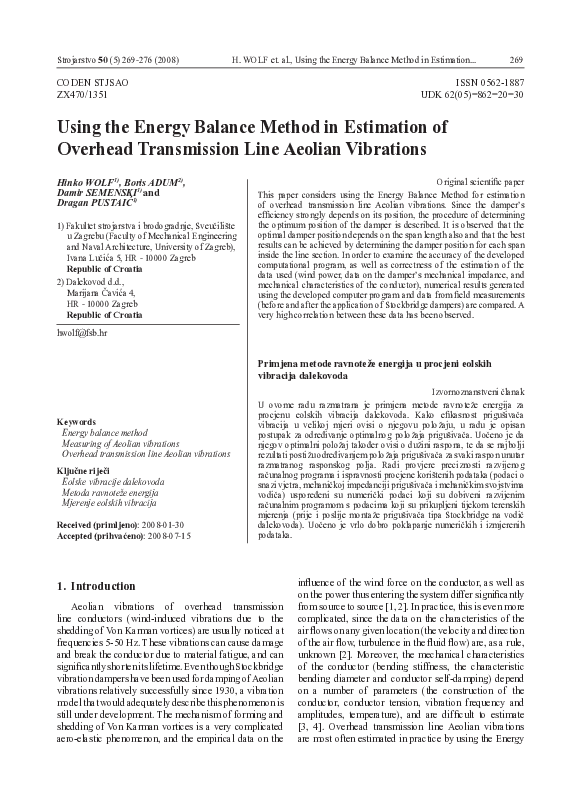 (PDF) Using the Energy Balance Method in Estimation of Overhead ...