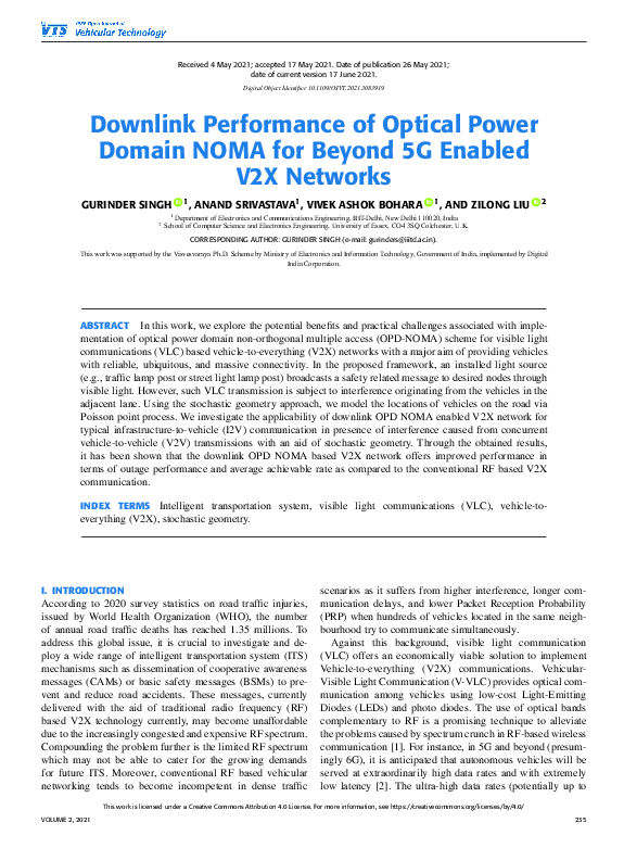 (PDF) Downlink Performance of Optical Power Domain NOMA for Beyond 5G ...