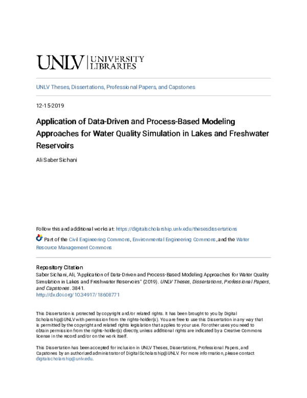 (PDF) Application of Data-Driven and Process-Based Modeling Approaches ...