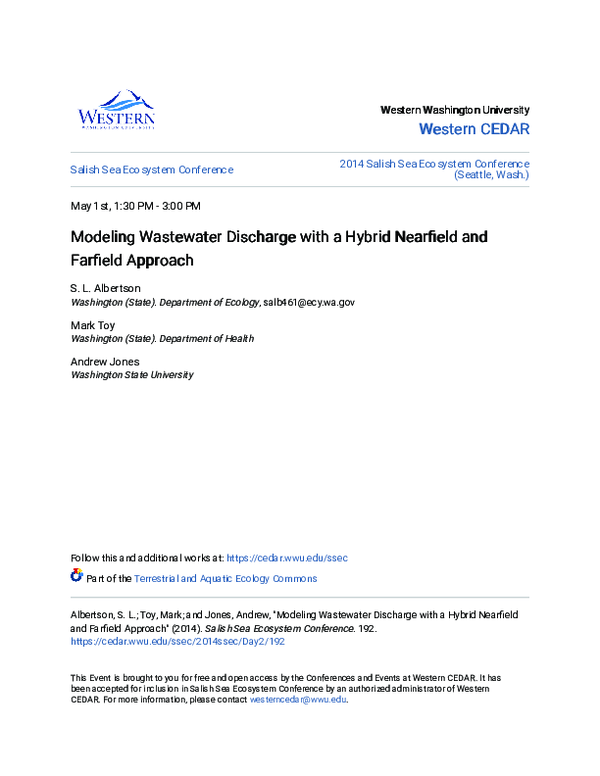 (PDF) Modeling Wastewater Discharge with a Hybrid Nearfield and ...