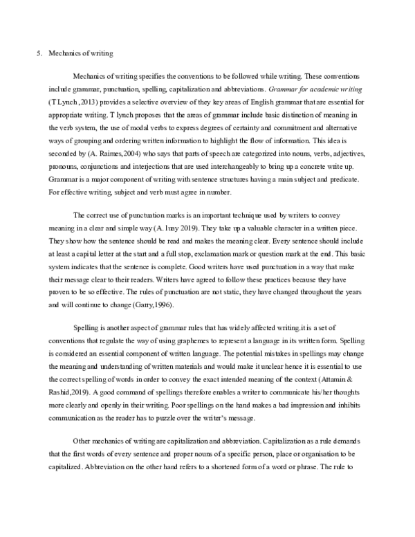 (DOC) Mechanics of writing 2 1