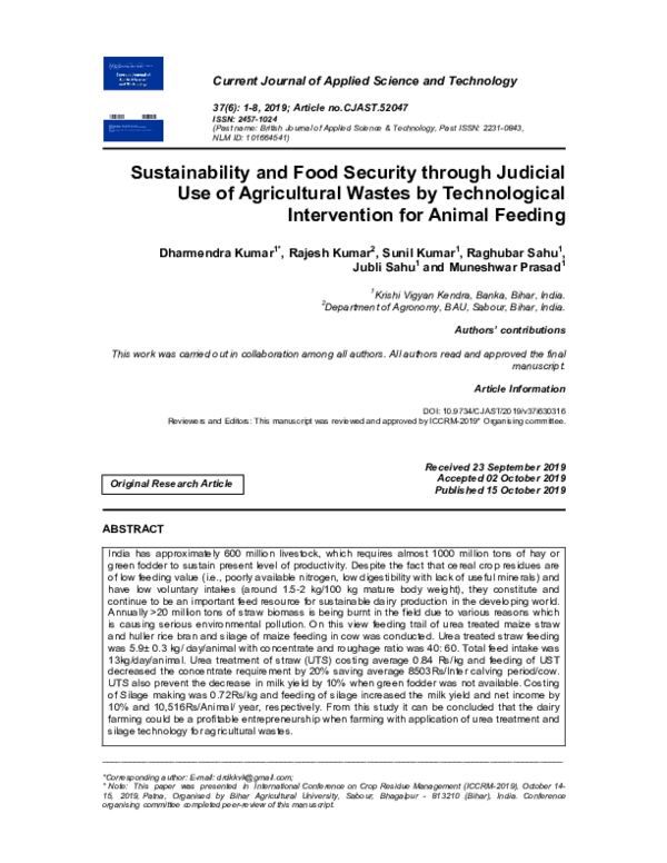(PDF) Sustainability and Food Security through Judicial Use of ...