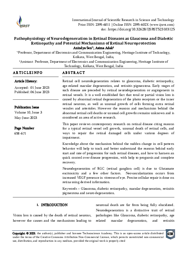 (PDF) Pathophysiology of Neurodegeneration in Retinal Diseases as ...