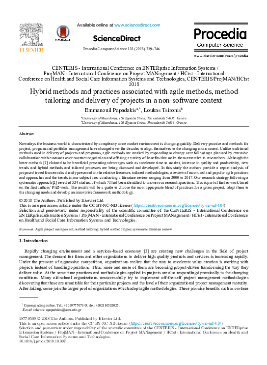 (PDF) Hybrid methods and practices associated with agile methods ...
