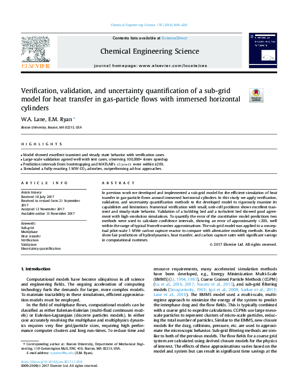(PDF) Verification, Validation and Uncertainty Quantification (VV & amp ...