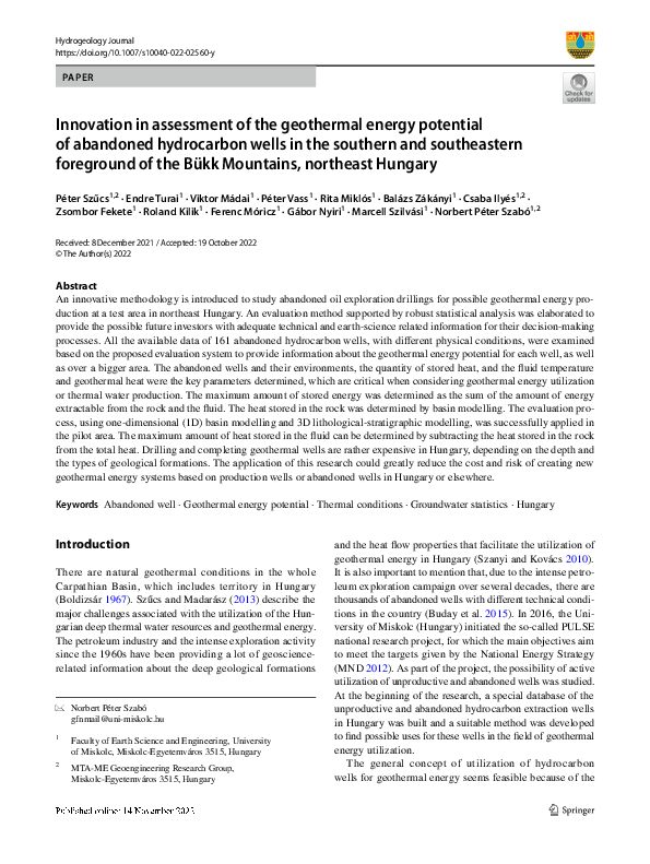 (PDF) Innovation in assessment of the geothermal energy potential of ...