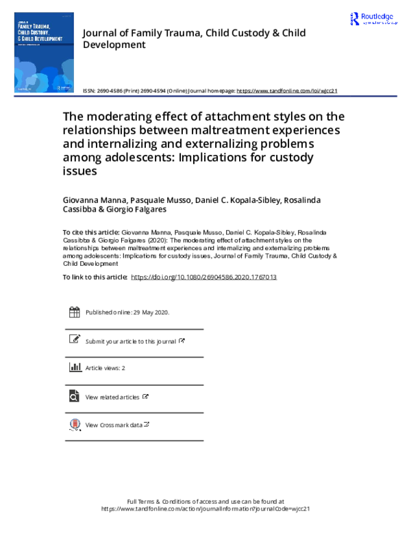 (PDF) The moderating effect of attachment styles on the relationships ...