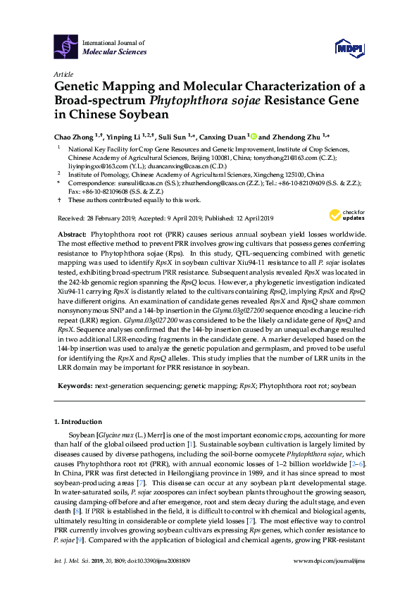 (PDF) Genetic mapping and molecular characterization of the self ...