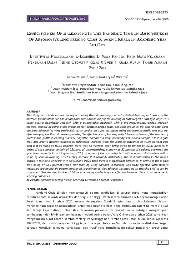 (PDF) The of Effectiveness the Edmodo Application on Student Learning ...
