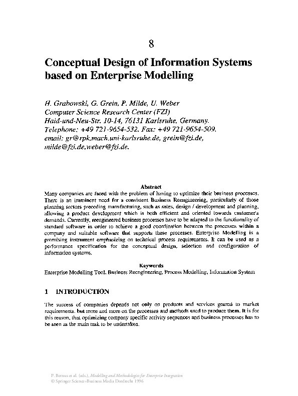 (PDF) Conceptual Design of Information Systems based on Enterprise ...