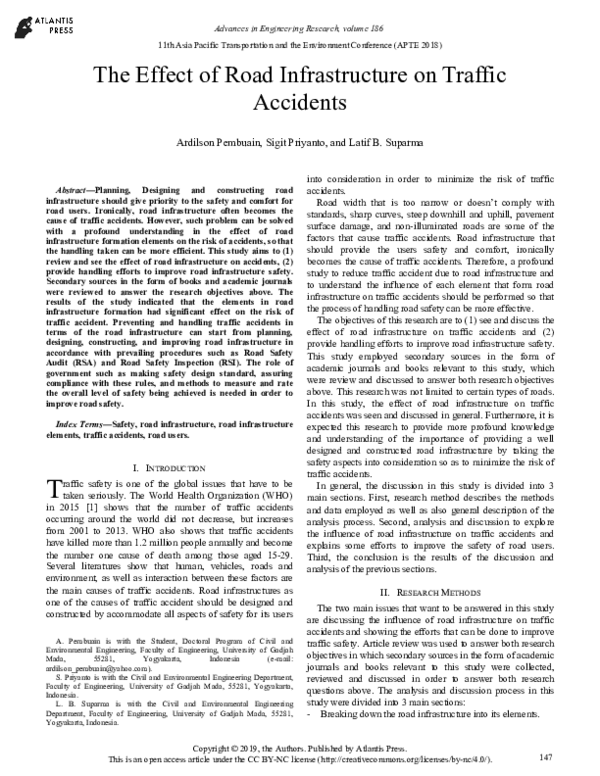 (PDF) The Effect of Road Infrastructure on Traffic Accidents