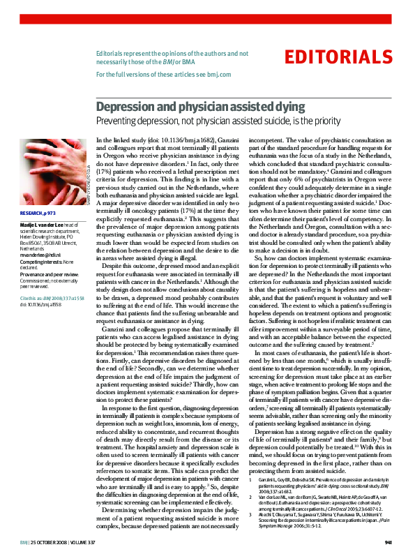 (PDF) The prevalence of depression and anxiety in patients with cancer ...
