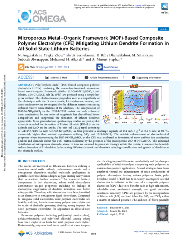 (PDF) Microporous MetalOrganic Framework (MOF)-Based Composite Polymer ...