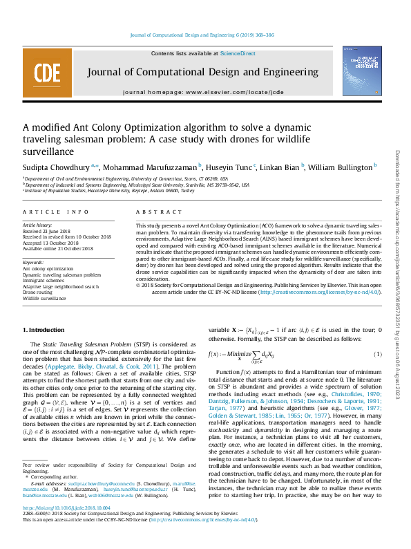 (PDF) A modified Ant Colony Optimization algorithm to solve a dynamic ...