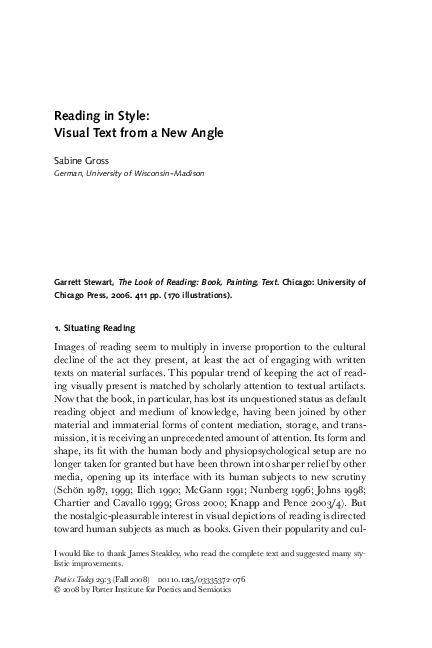 (PDF) Reading in Style: Visual Text from a New Angle