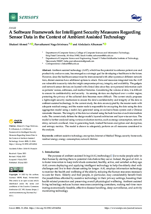 (PDF) A Software Framework for Intelligent Security Measures Regarding ...