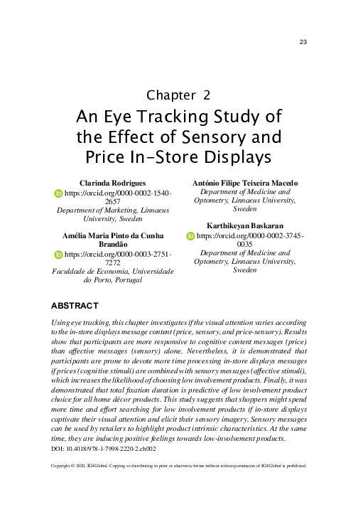 (PDF) An Eye Tracking Study of the Effect of Sensory and Price In-Store ...
