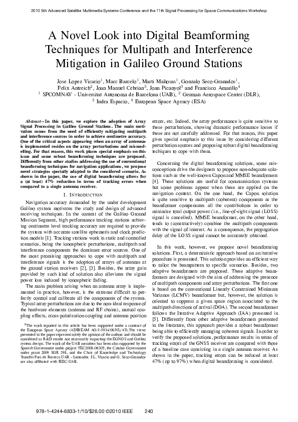 (PDF) A novel look into digital beamforming techniques for multipath ...