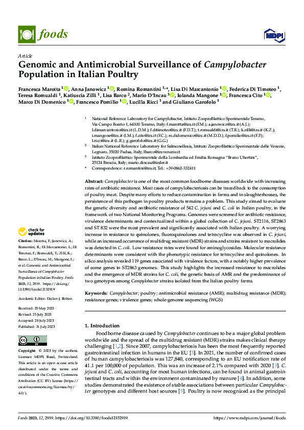 (PDF) Genomic and Antimicrobial Surveillance of Campylobacter ...