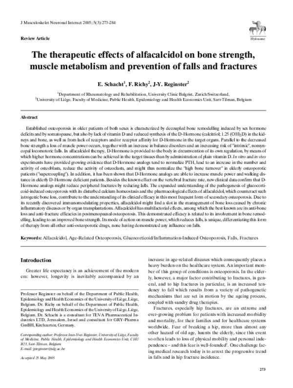 (PDF) The therapeutic effects of alfacalcidol on bone strength, muscle ...