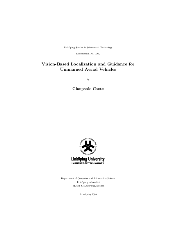 (PDF) Vision-Based Localization and Guidance for Unmanned Aerial Vehicles